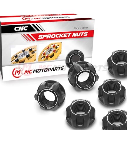 Amazon.com: MC MOTOPARTS M10 Rear Wheel Sprocket Nuts Compatible